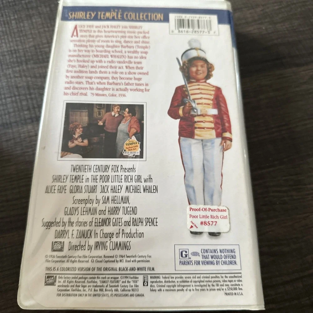 Vintage Shirley Temple Family Feature Color Version VHS Tapes Set Of 7